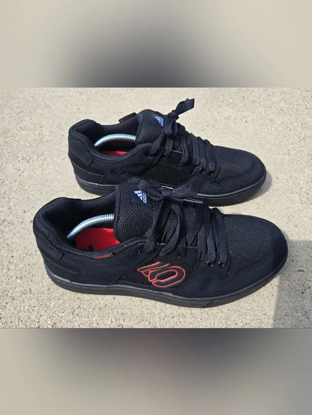 adidas Men's Black Sneakers with Red Accents
